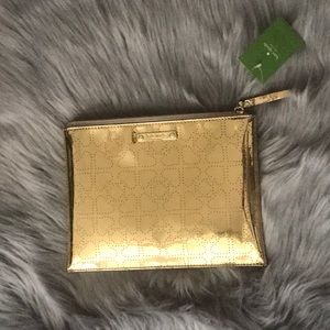 Kate Spade Gold Large Pouch